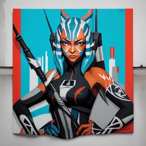 Ahsoka as Kantai Collection Shipgirl in Graffiti Art