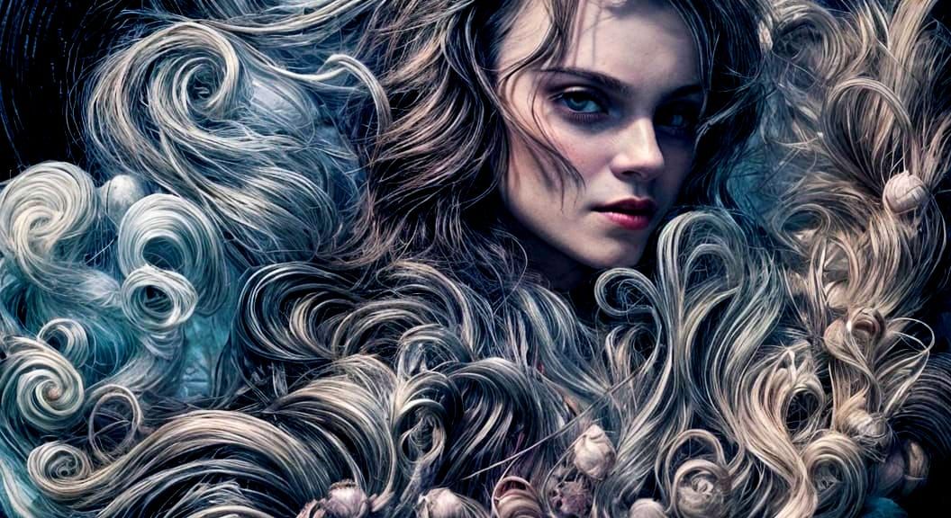 Vampire Annabel Lee in Chalk Fantasy Style