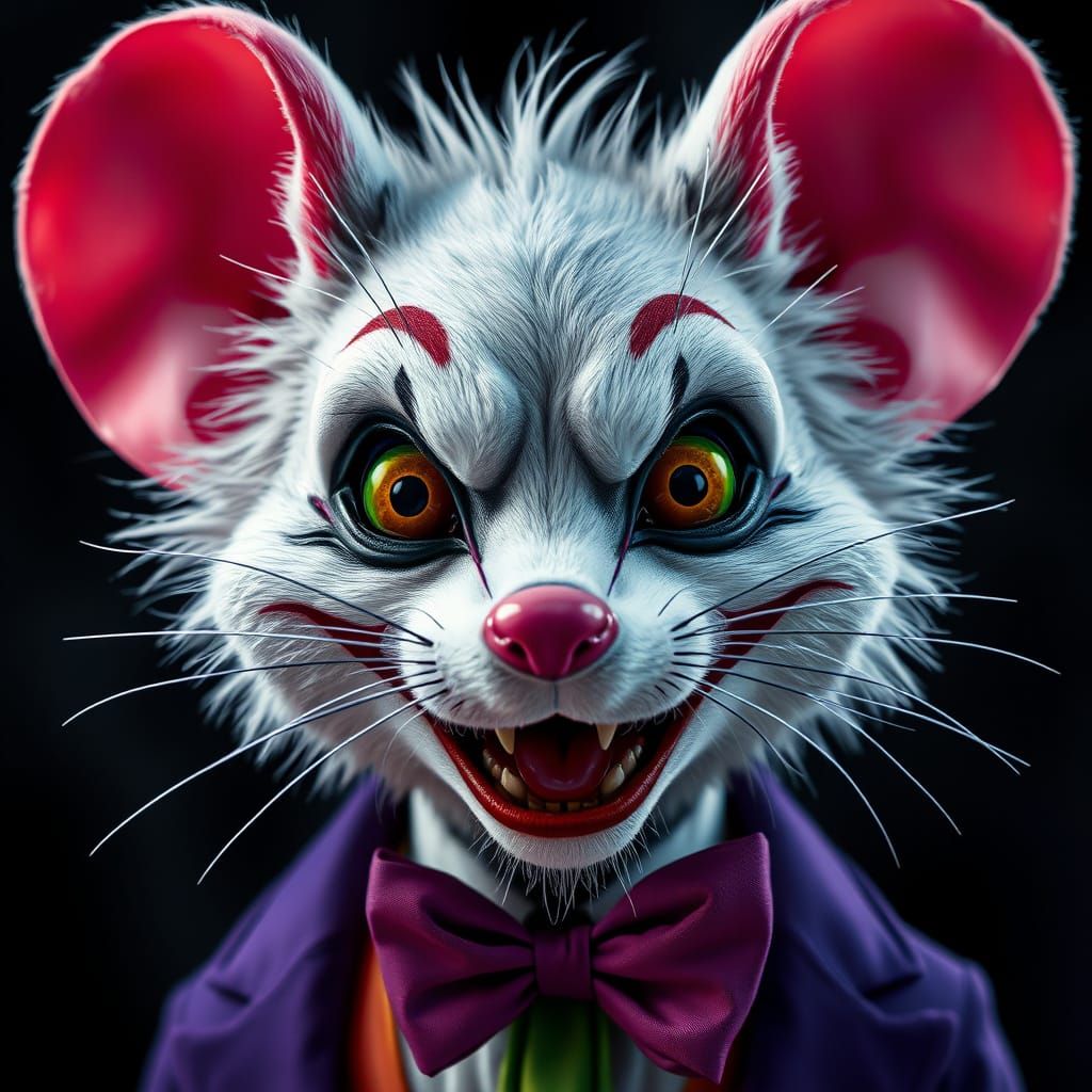 Creepy Joker Mouse Digital Art