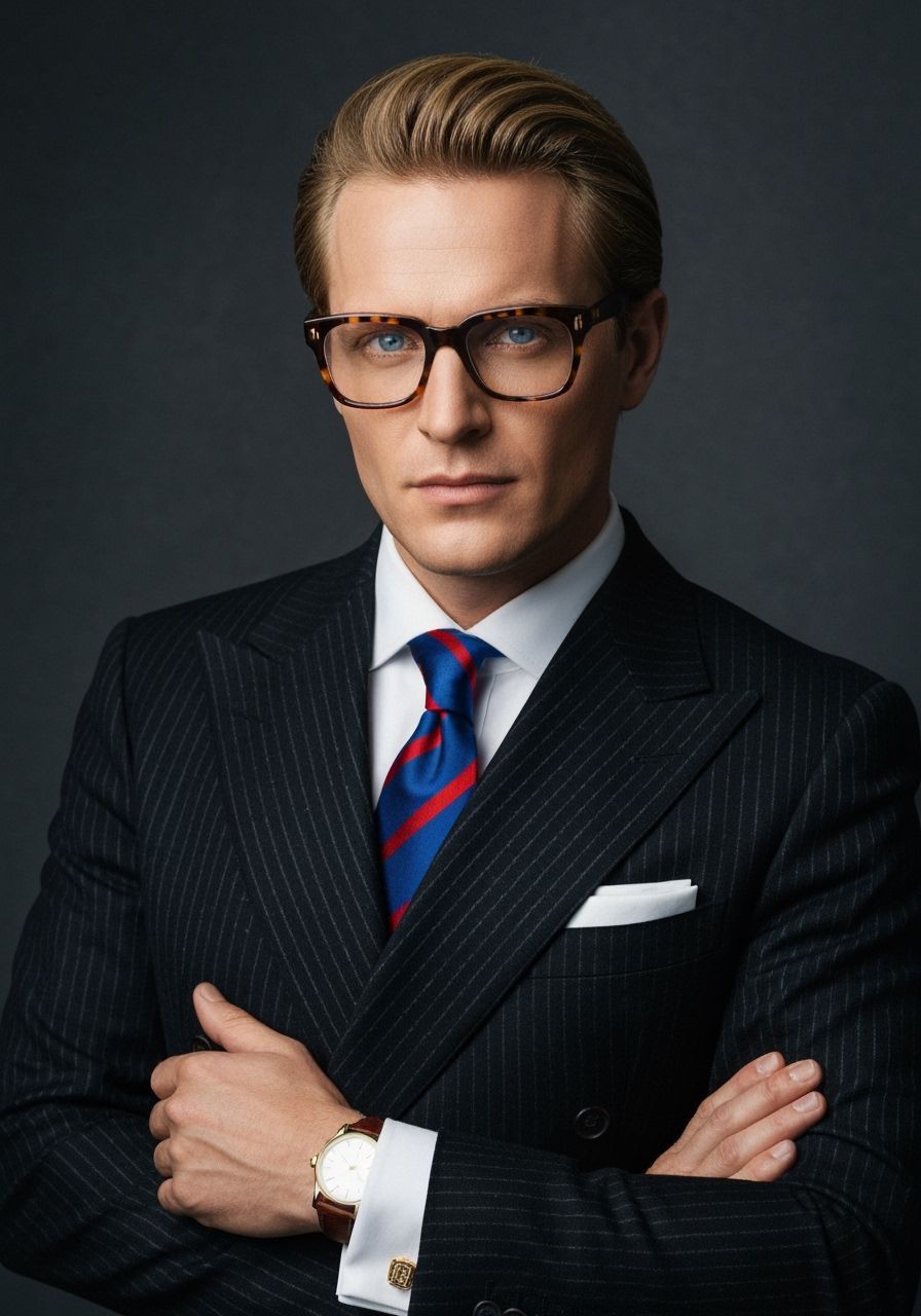 Professional Portrait of a Blond Man in Suit