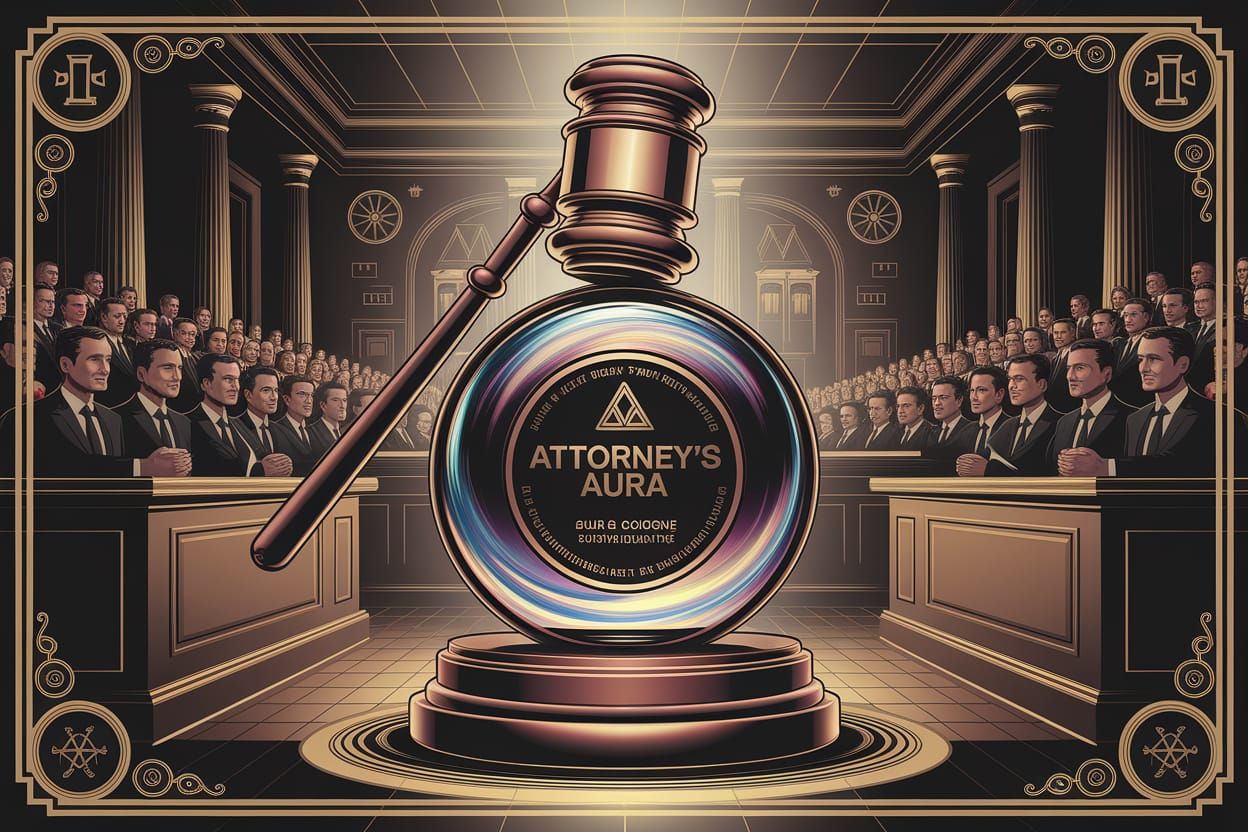 Attorney's Aura: Mystical Cologne in Art Deco Style