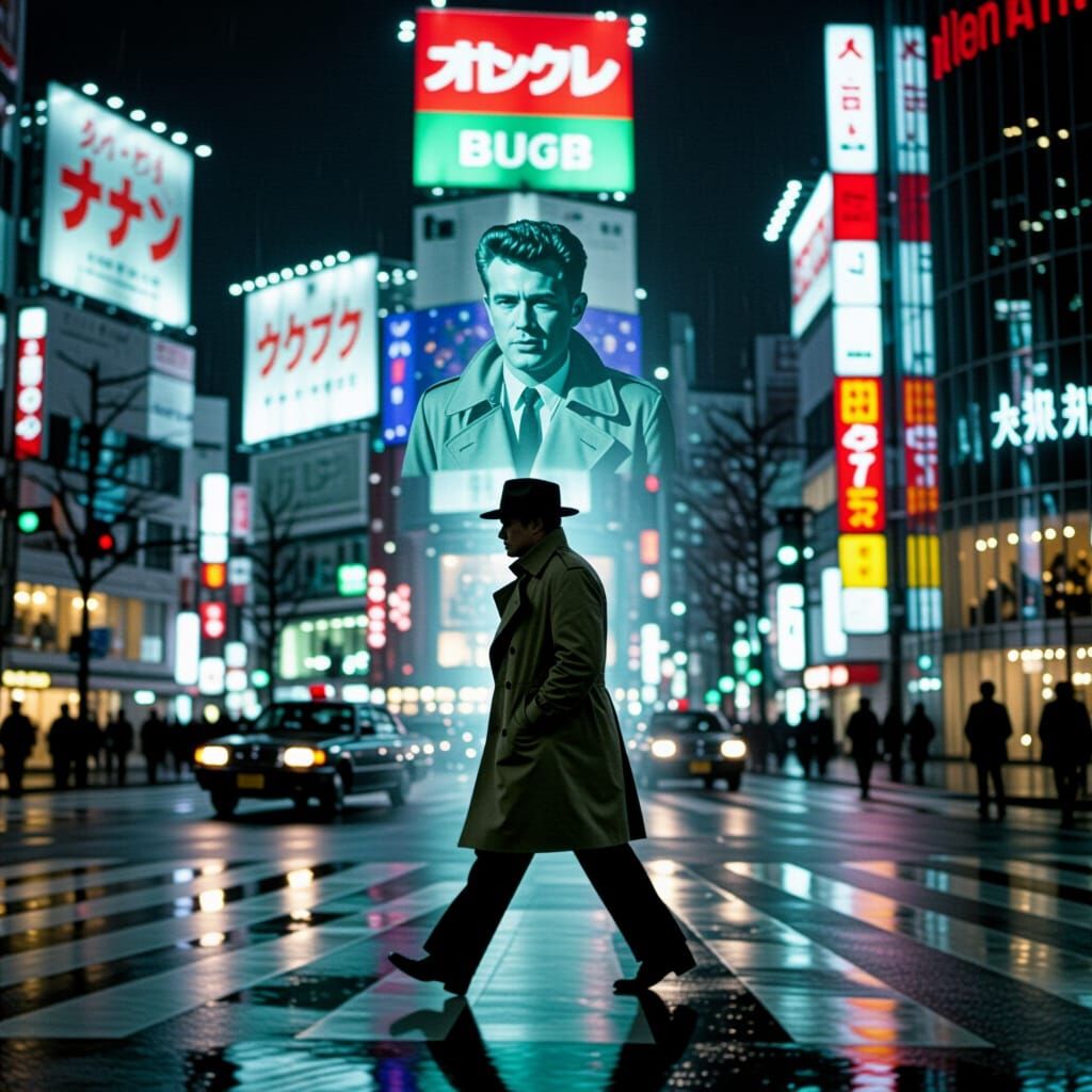 James Dean's Ghost in Rainy Tokyo: Maier Meets Blade Runner