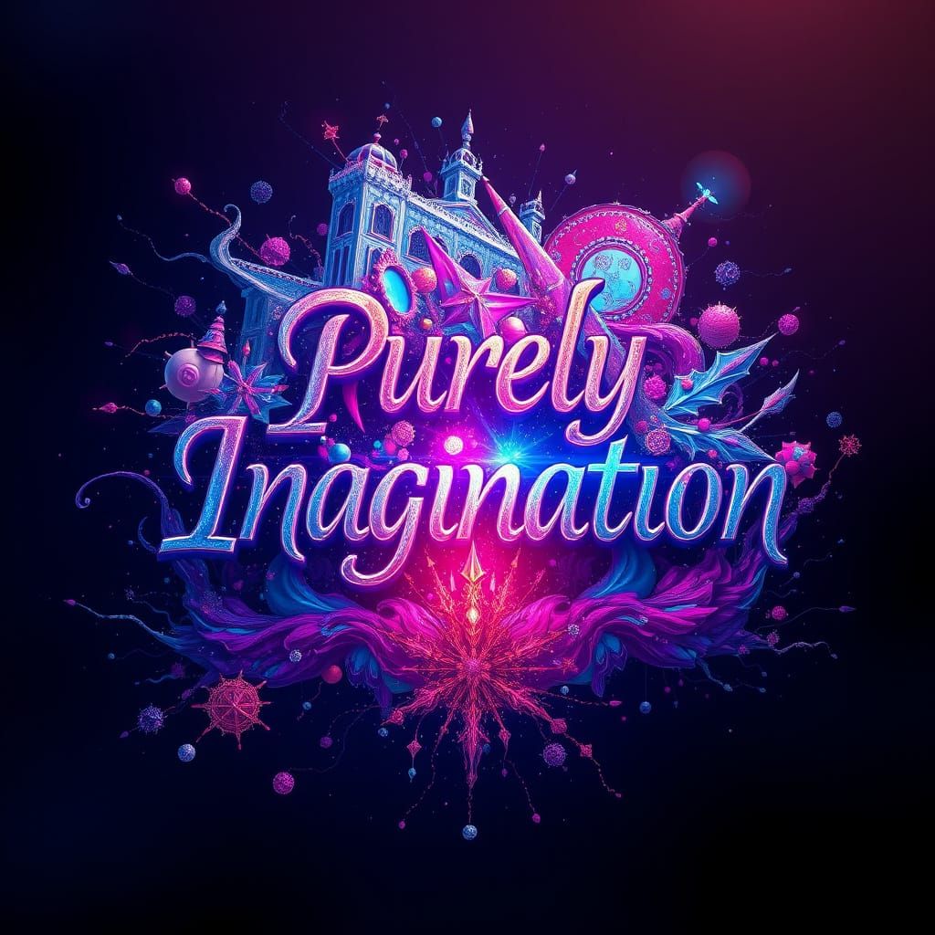 Surreal Fantasy Logo in Vibrant, Detailed Style