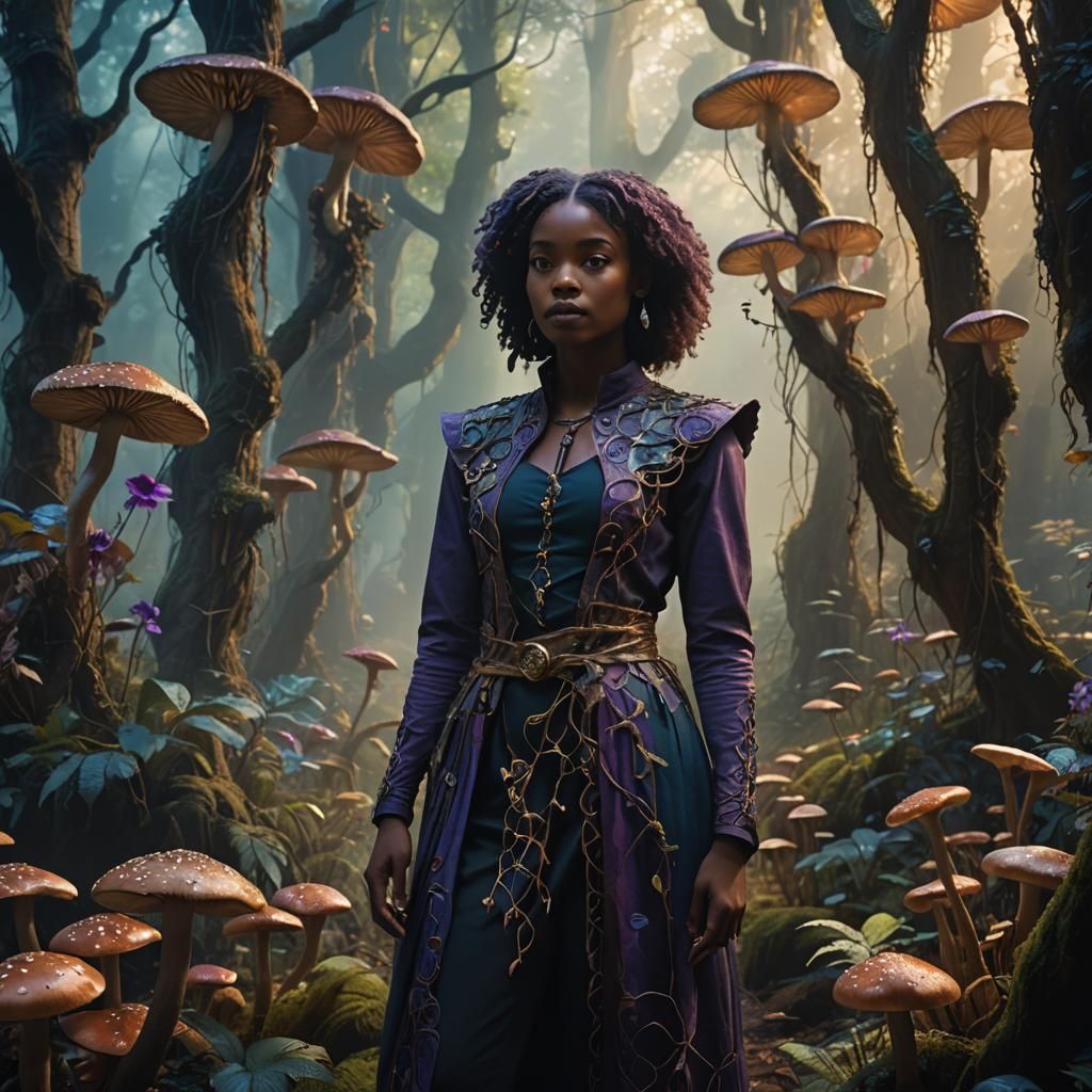 Mystical Forest: Black Youth in Opulent Fashion