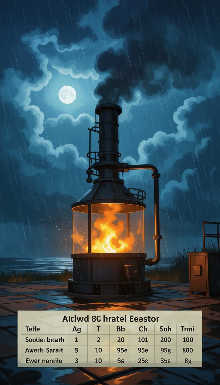 Madness in a Reactor: Stormy Night Digital Painting