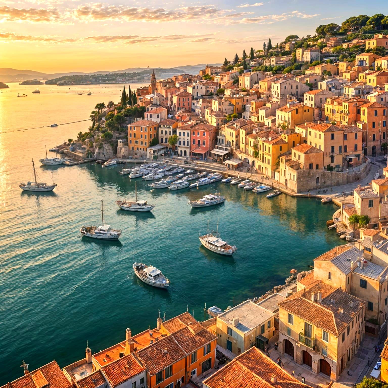 Mediterranean Harbor at Sunrise