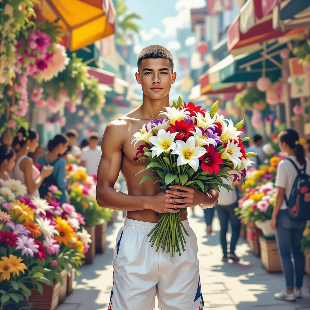 Exotic Flowers Sold in Bustling Alien Market