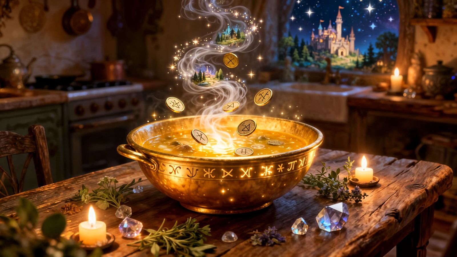 Magical Wishing Well Stew in Cozy Wizard Kitchen
