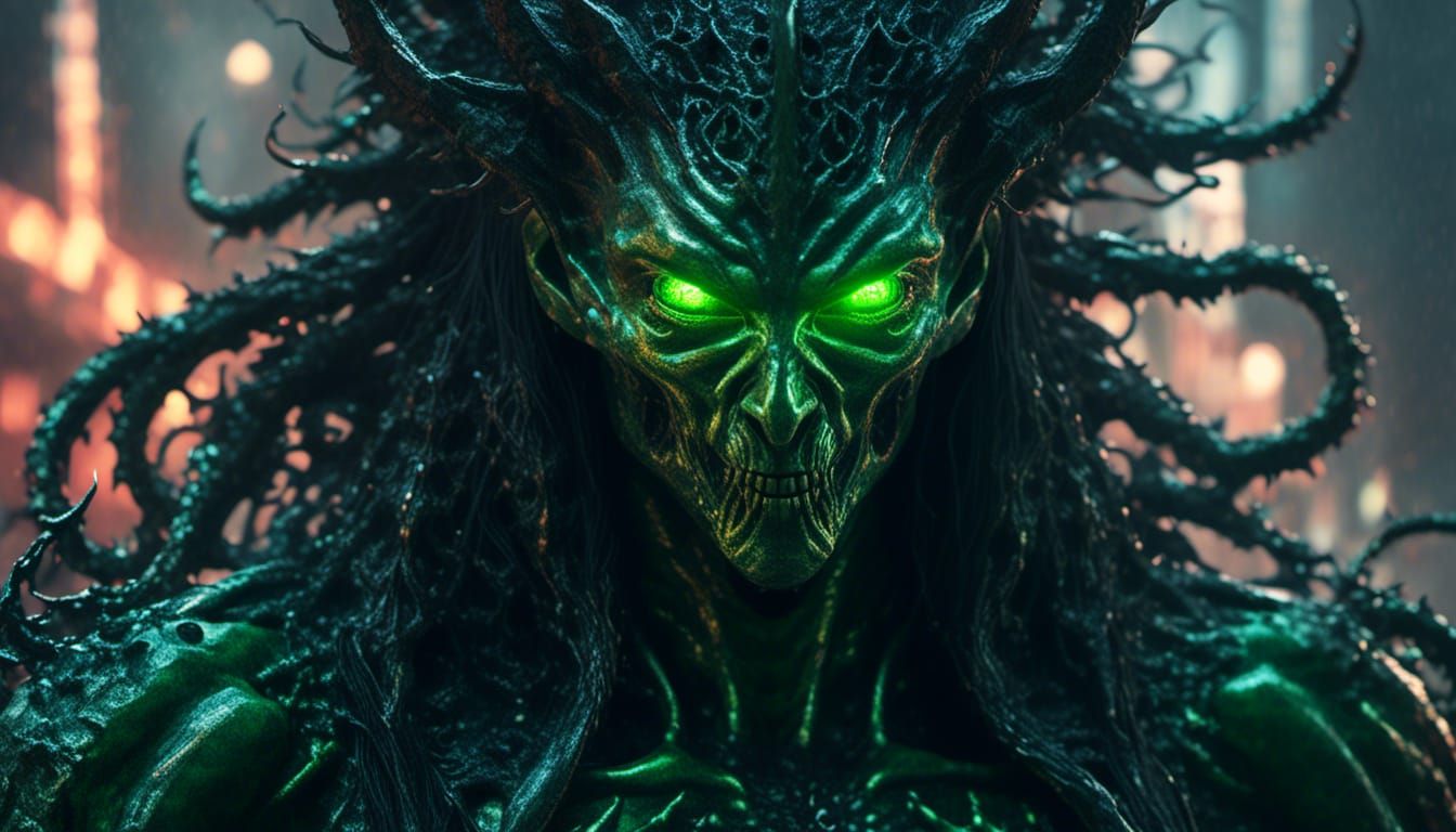 Lovecraftian Demon in a Creepy Hellscape