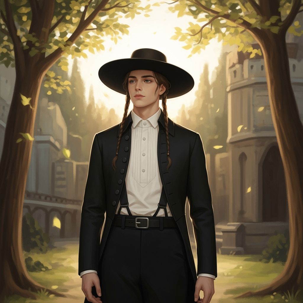 Elegant Portrait of Young Man in Traditional Attire