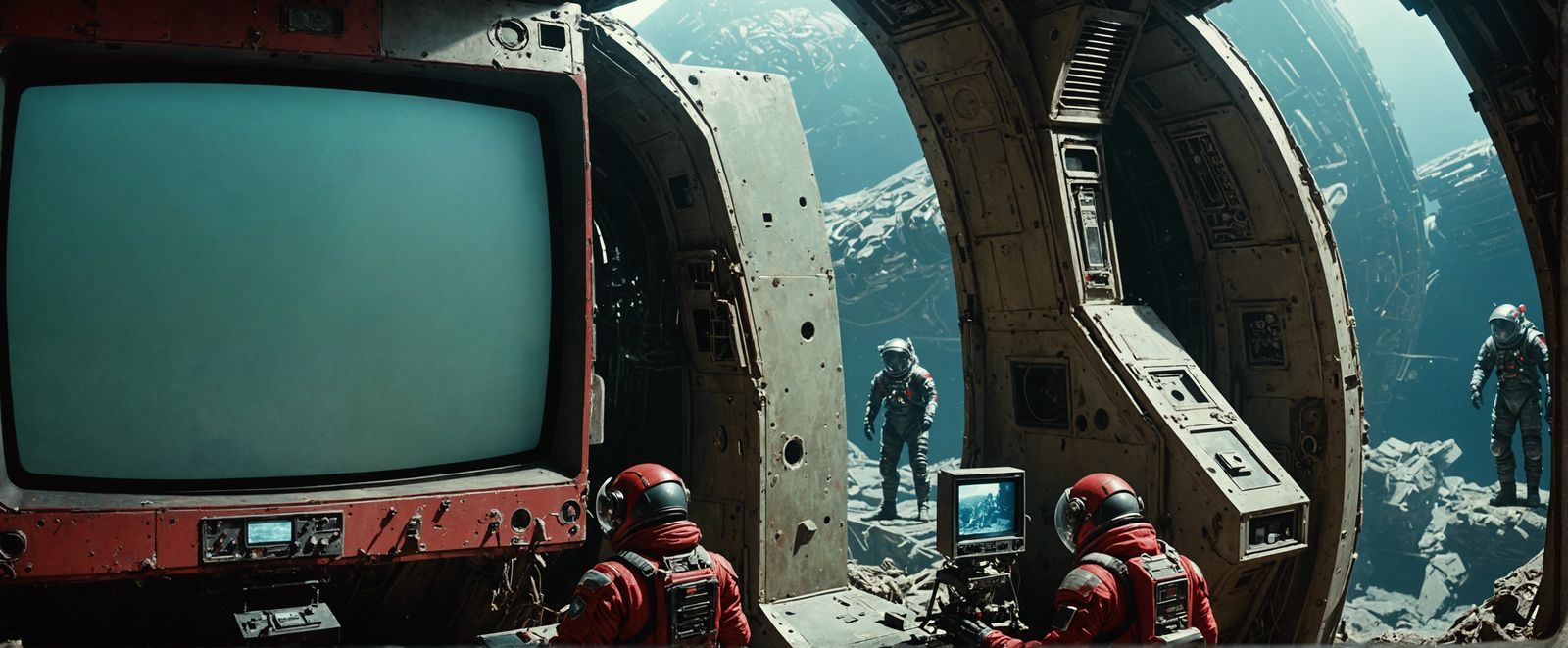 Armored Ants Watch TV in Abandoned Spaceship