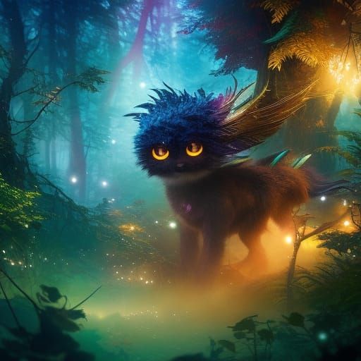 Magical Forest Landscape in Fantasycore Style