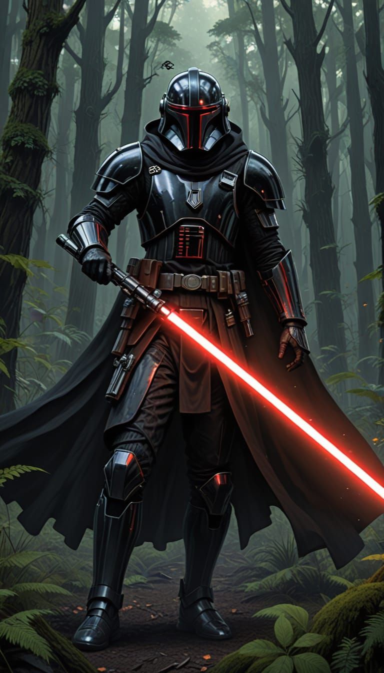 Mandalorian Inquisitor in Forest Armor