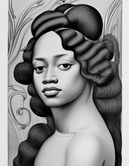 Drawing of Stacy Dash by Sandro Botticelli