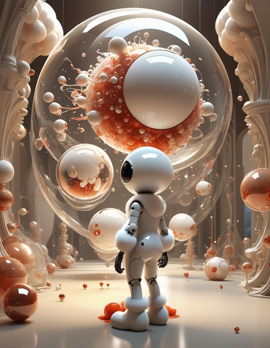 Anthropomorphic Character Encased in Miraculous Spheres