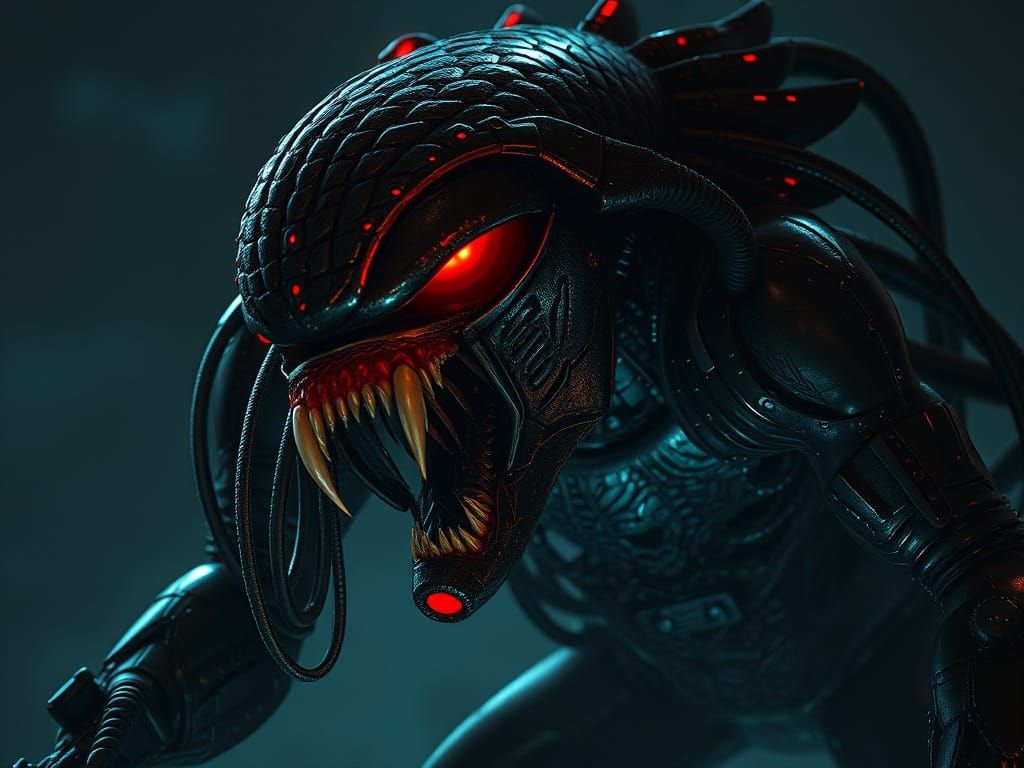 Biopunk Predator in Giger Style
