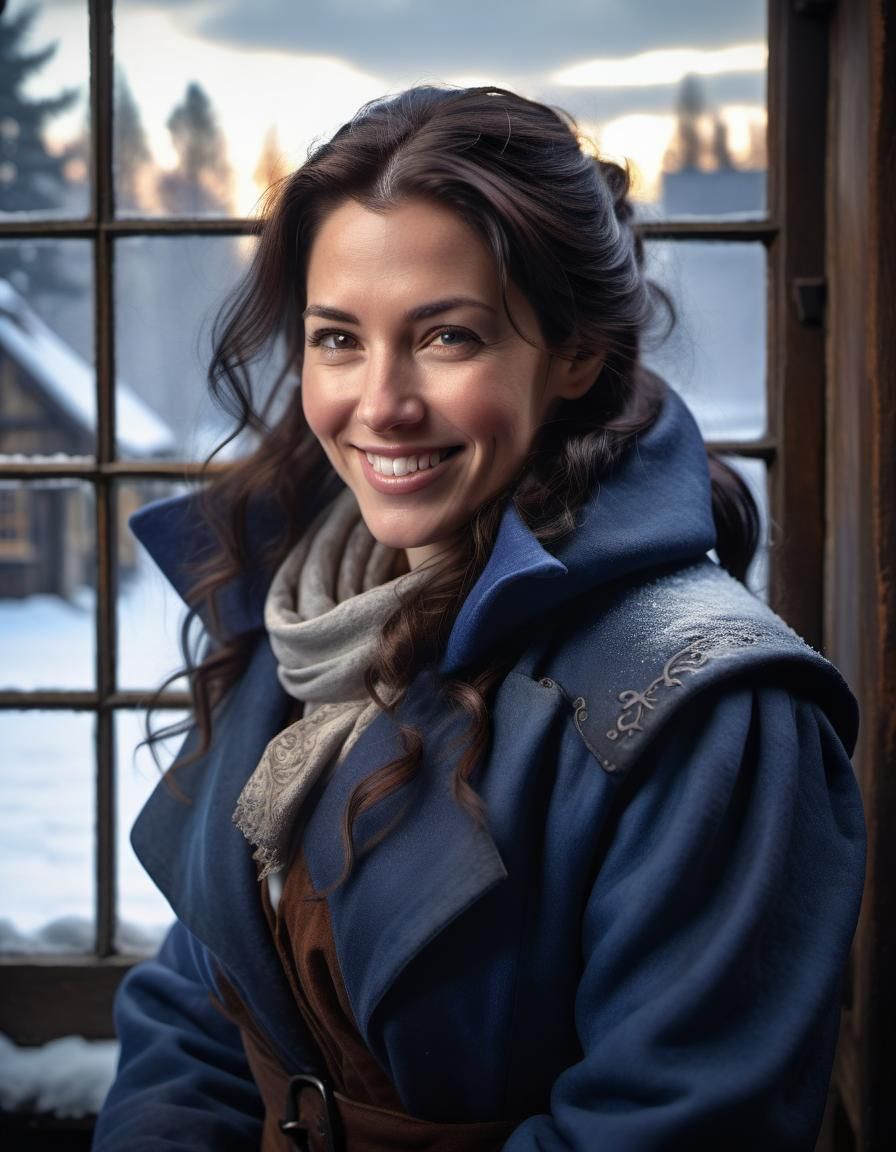 Woman with Blacksmith at Sunrise, Renaissance Style