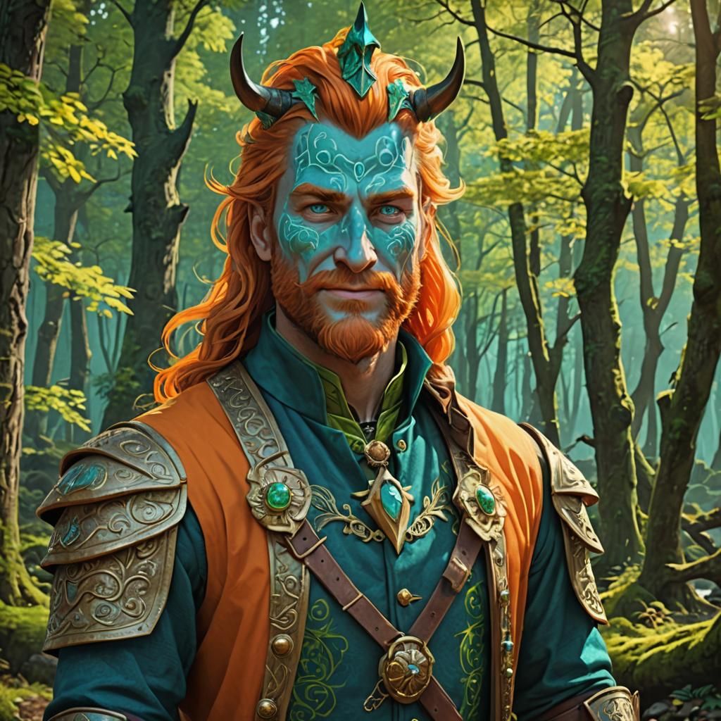 Handsome Centaur with Golden Bow in Forest, 8K