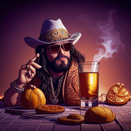 Macho Man Randy Savage Whiskey Portrait