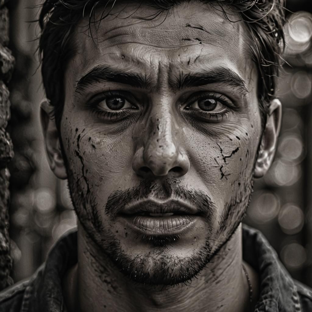 Hyperrealistic Portrait of a Handsome Man