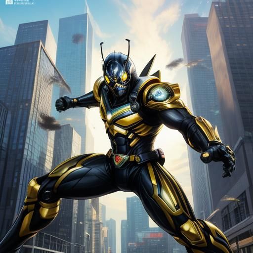 Bumblebee Kamen Rider Transformation in City Street