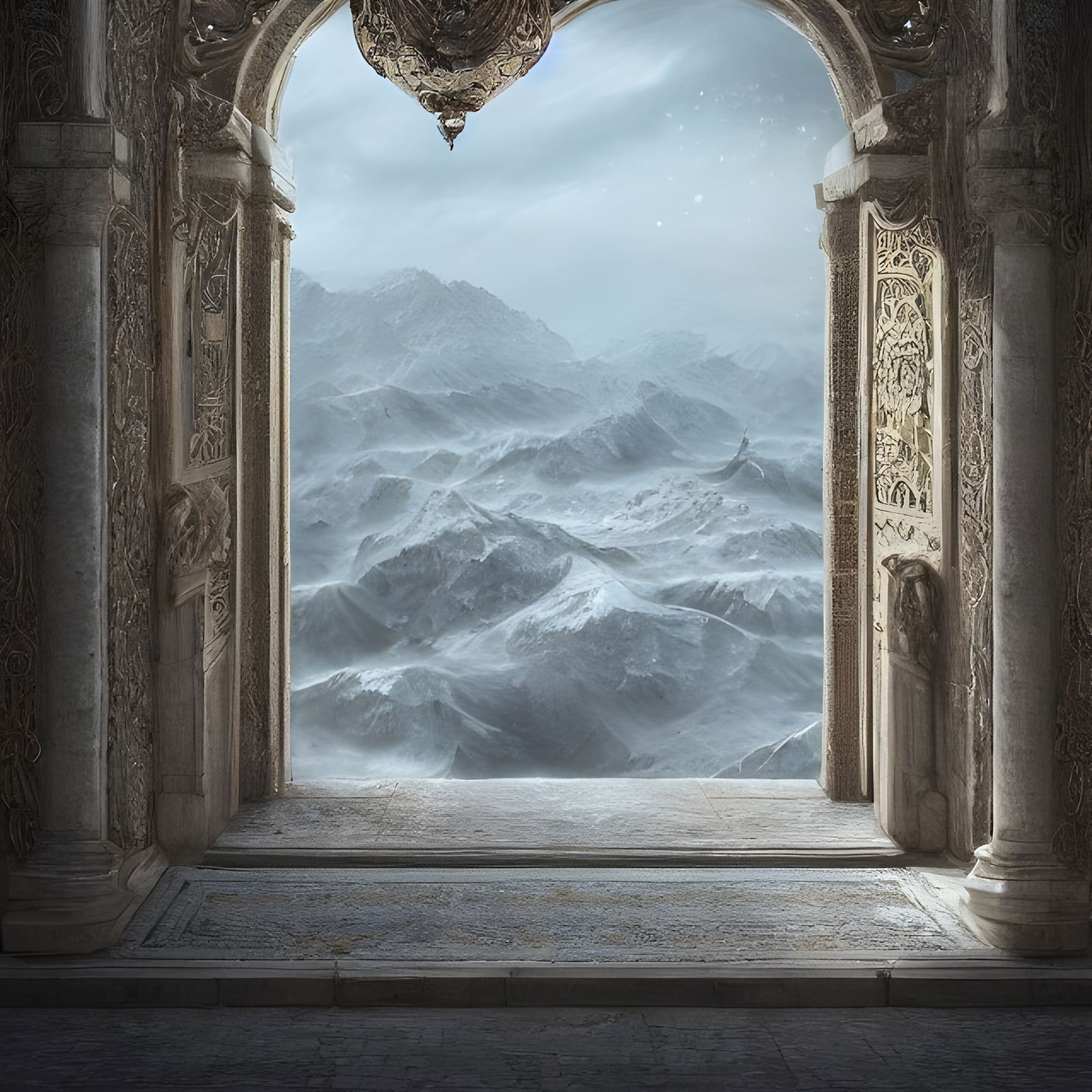 Diamond Dust Eternity View: Detailed Digital Art