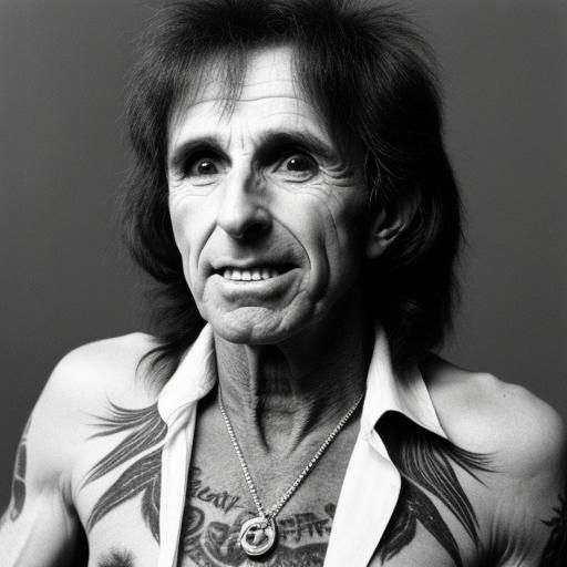 Bon Scott as a 90-Year-Old Man