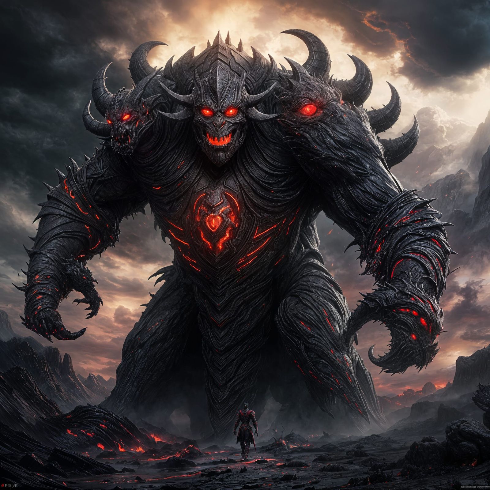 Main Character Vs Giant Lava Boss