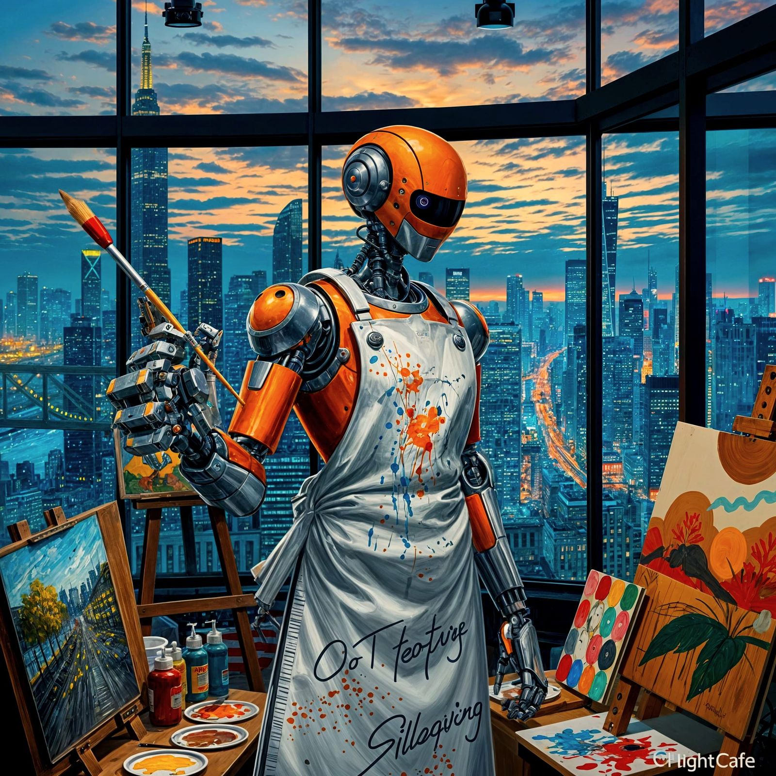 Robot Artist Celebrates 1000 Followers