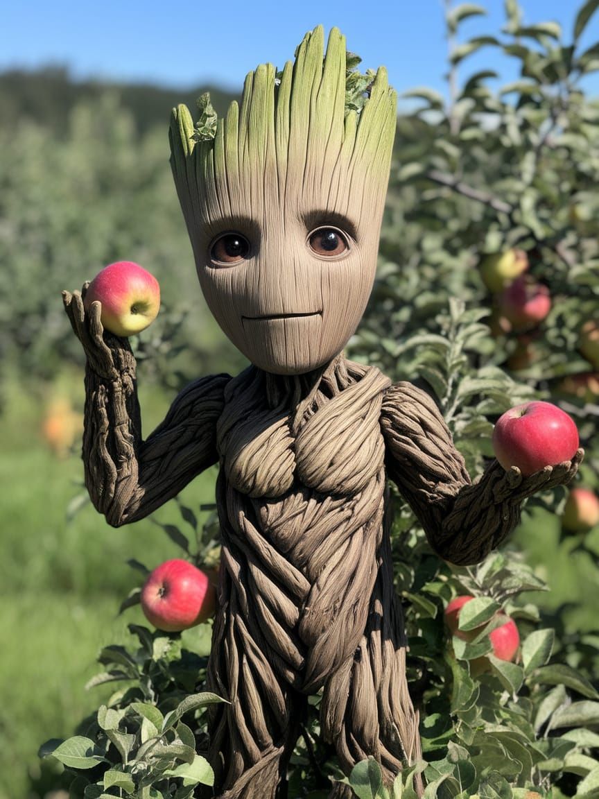 Groot Apple Tree Hybrid in Whimsical Style