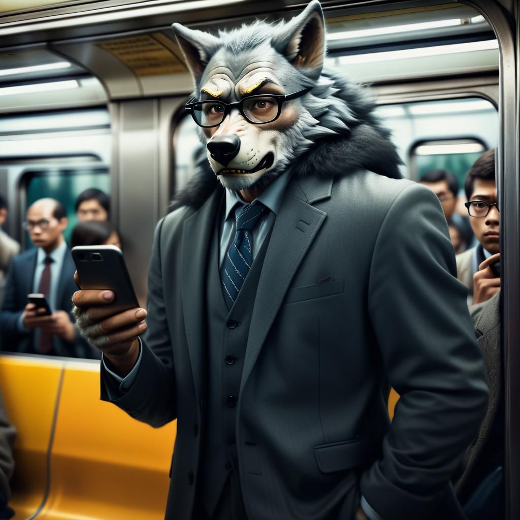 A Suburban Werewolf Commutes to Work in Style