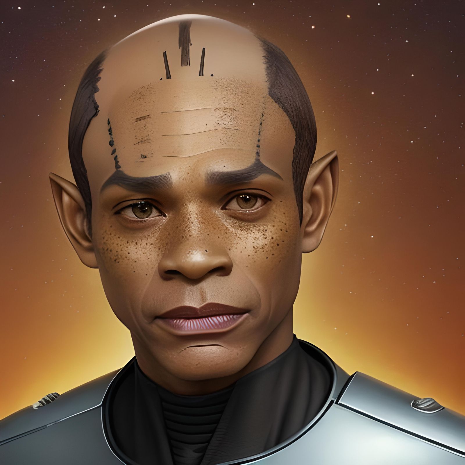 Ethereal Voyager Crewmember in a Vulcan-Talaxian Fusion