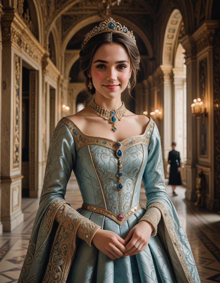 Regal Princess in Majestic Palace Setting