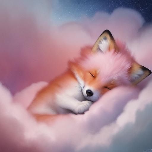 Puppy Dreams Under Starry Night Sky