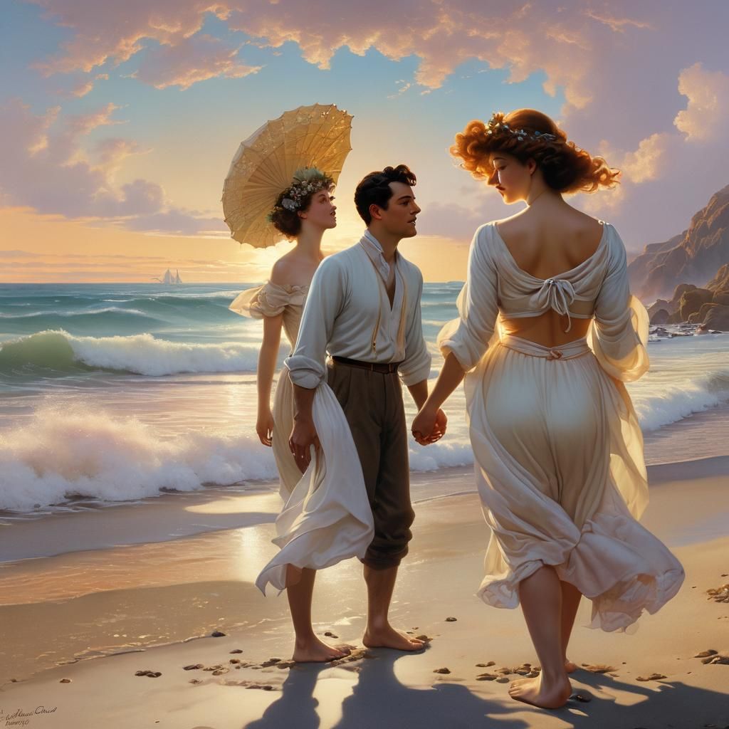 Romantic Sunrise Paradise in Ethereal Hyperdetail