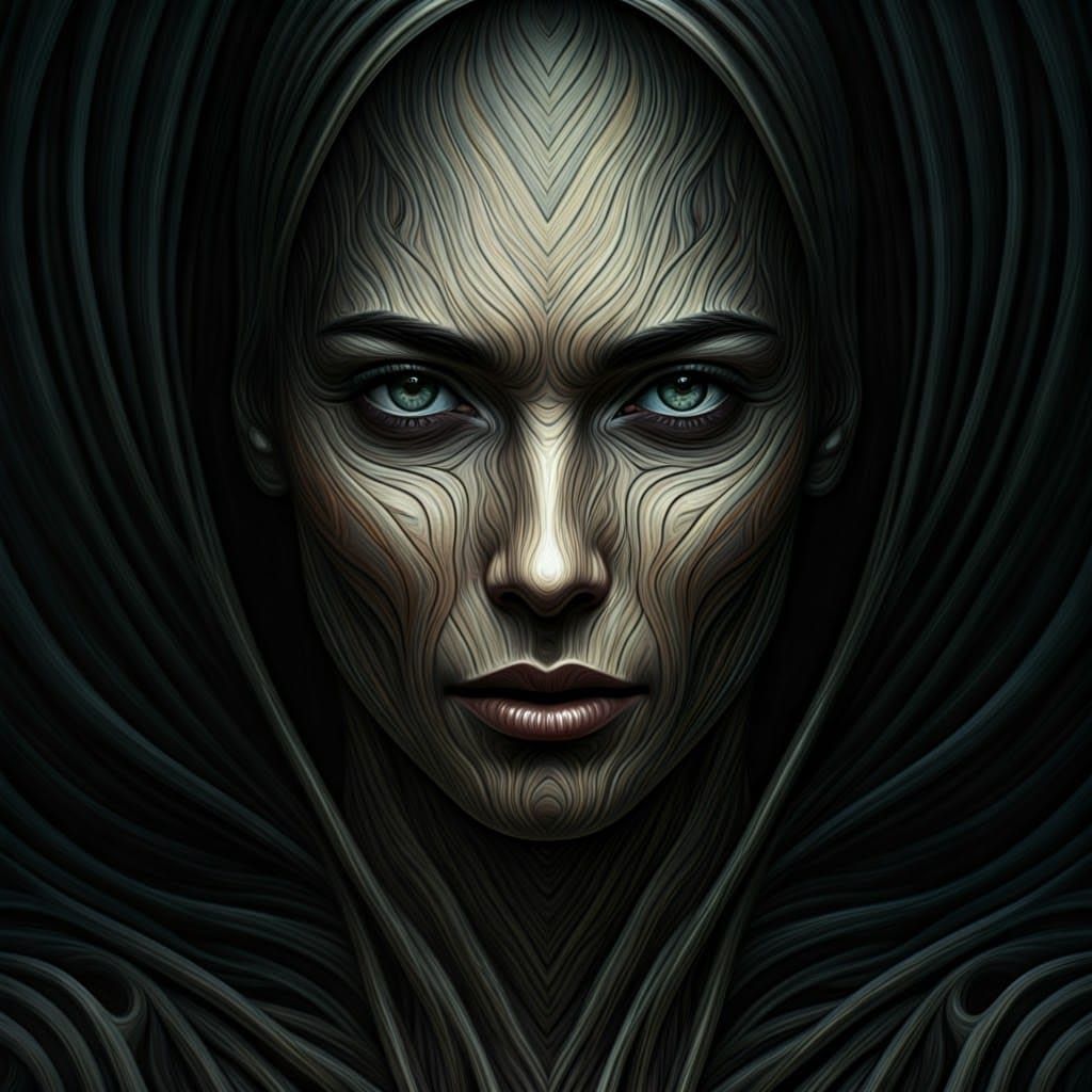 Ambivalent Humanoid in Dark Fantasy Style