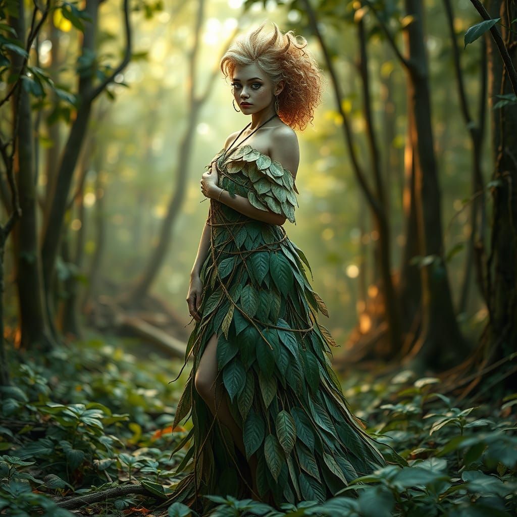 Birdie: Feminine Bird Humanoid in Hyperrealistic Style