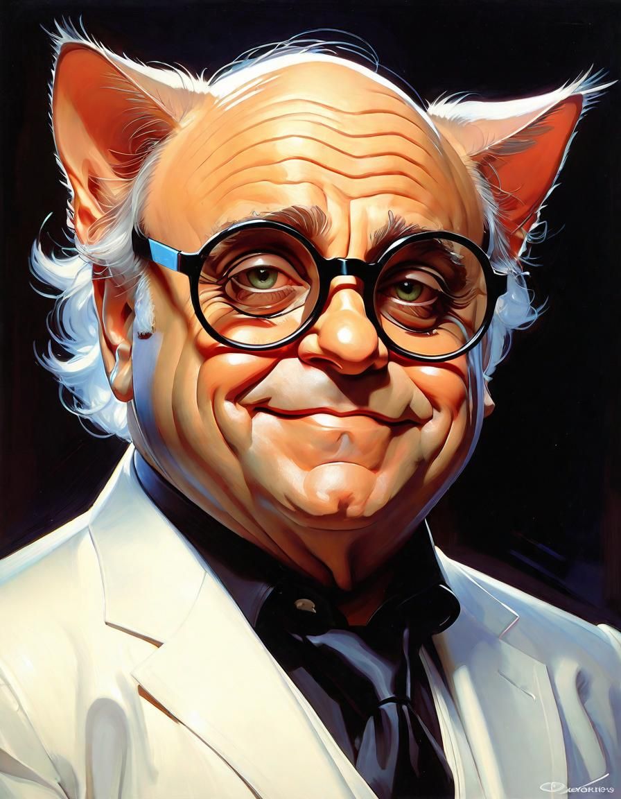 Humanoid Cat Hybrid in Digital Art Style