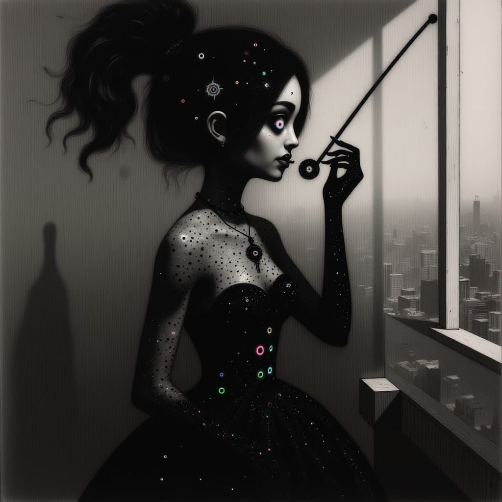 <lora:AmongTheDark:1.0> Negative effect, Surreal close up of...