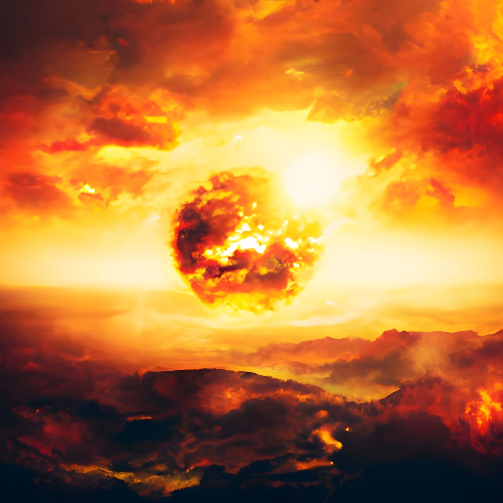 Burning Planet: Epic Digital Matte Painting