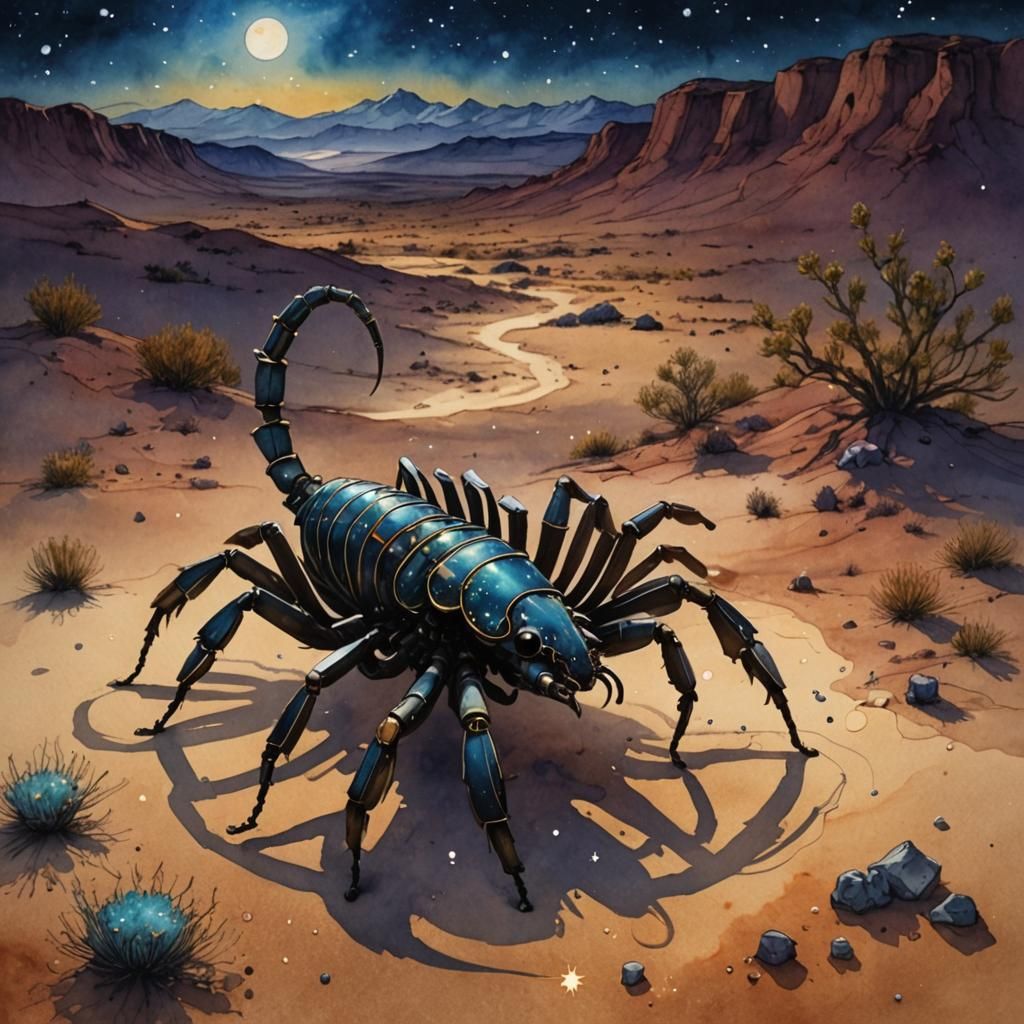 Scorpius Constellation: Pen and Ink Sketch