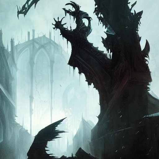 Sinister Castlevania Scene in Gothic Horror Style