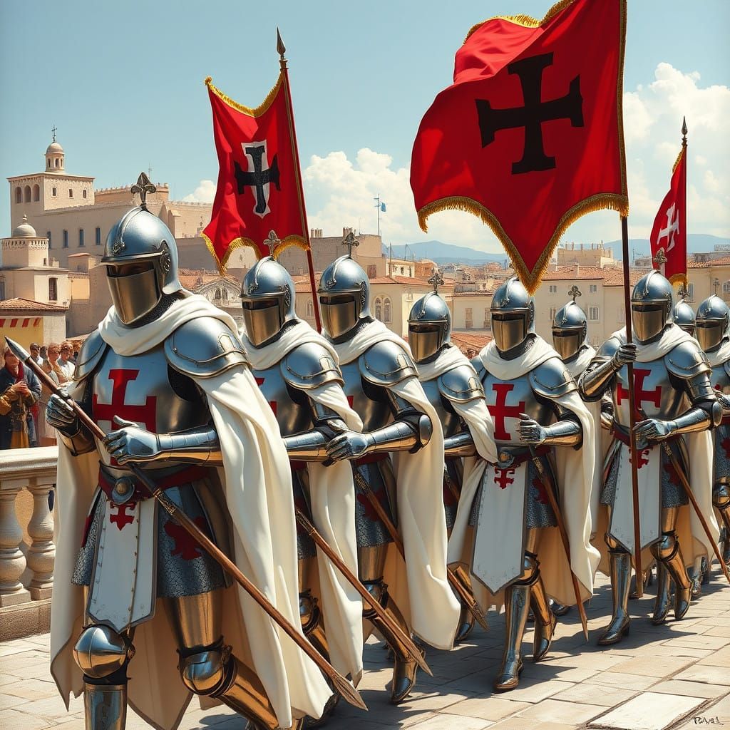 Knights of Malta in Majestic Formation, a Fantasy Parade
