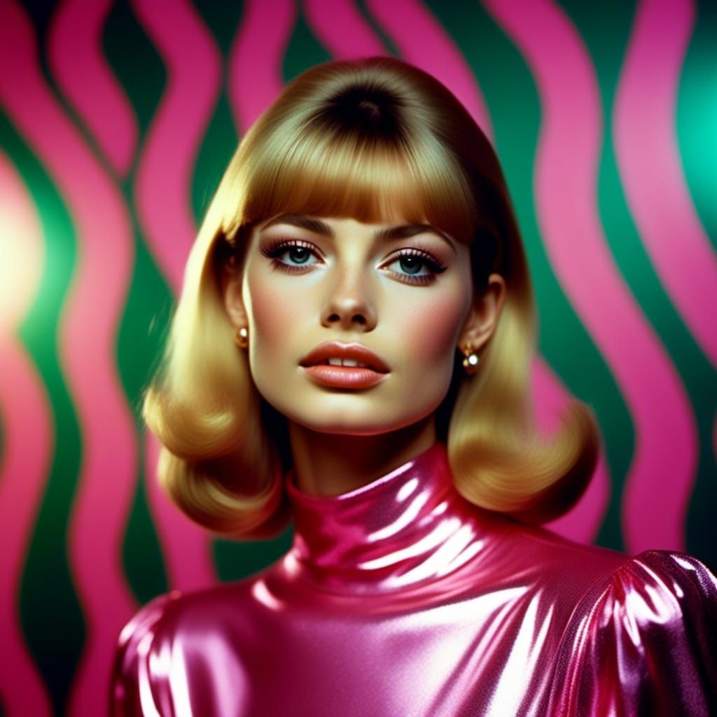 1970s Disco Portrait in Grungy Film Style