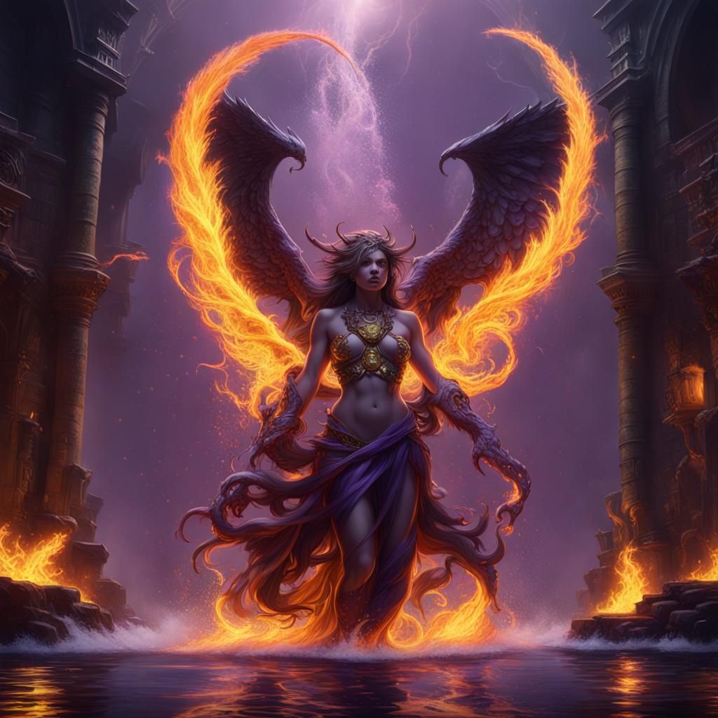 Demons and Angels Clash: Dark Fantasy Concept Art