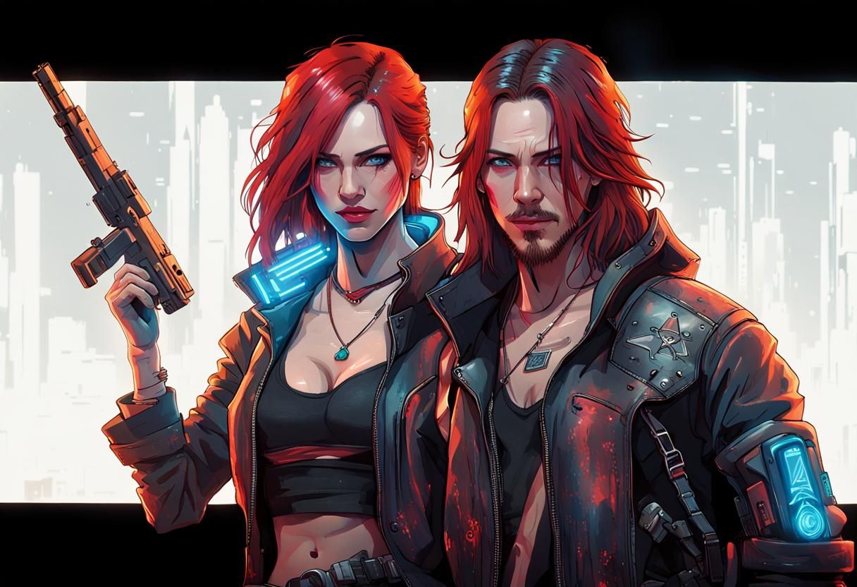 Female V and Johnny Silverhand 1/?