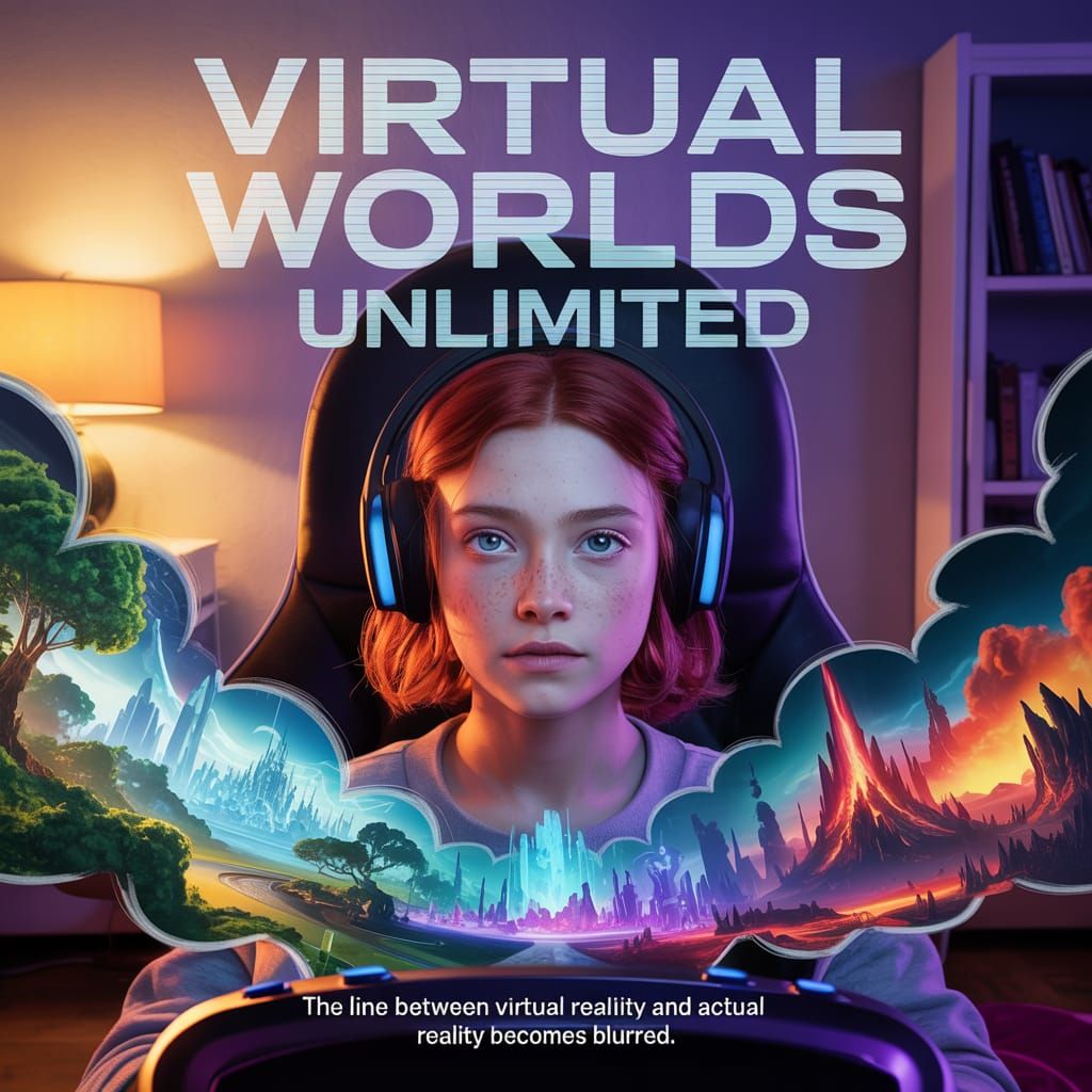 Virtual Worlds Unlimited: Sci-Fi VR Movie Poster