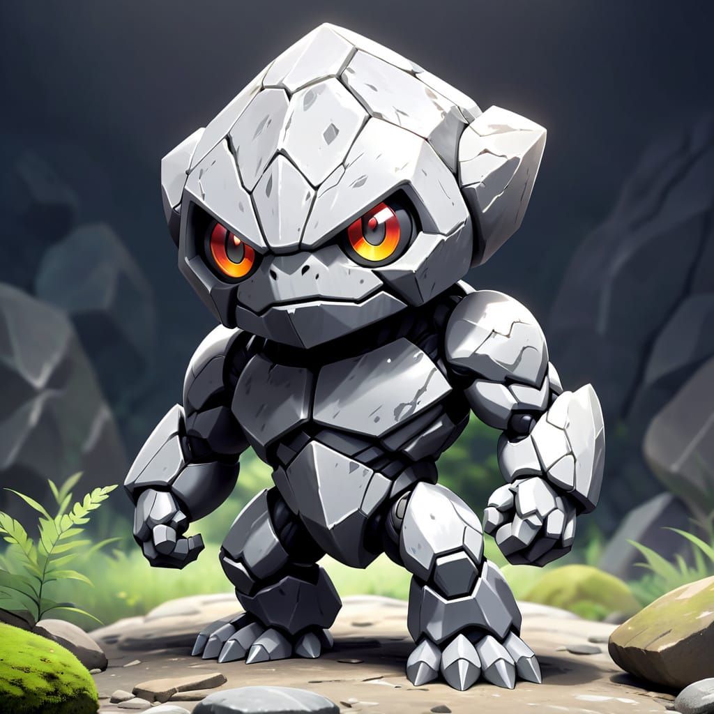 Majestic Rock Fakemon with Strength and Courage