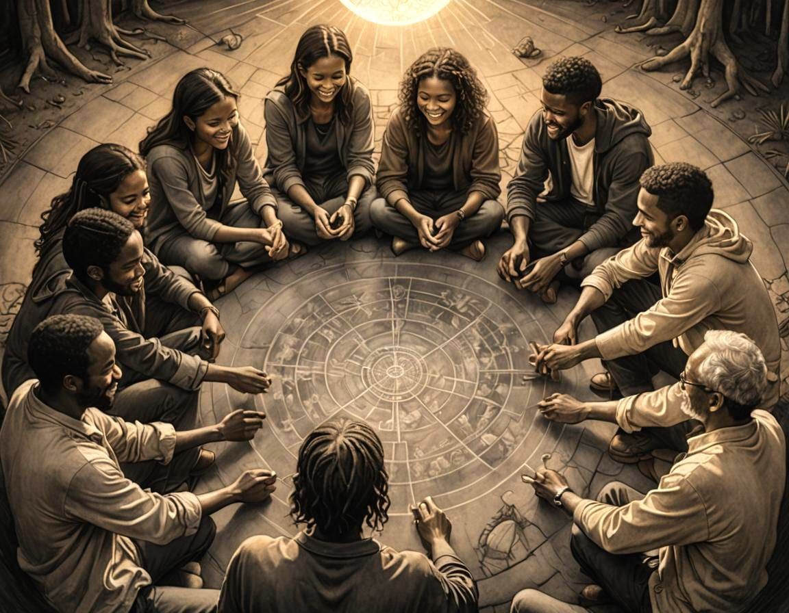 Empathy Circle: Glowing Orb of Collective Compassion