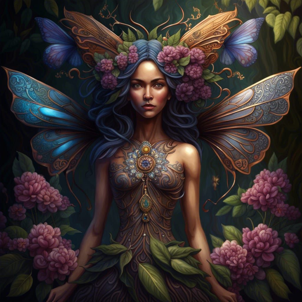 Floral Butterfly Fantasy Art in 8K Resolution